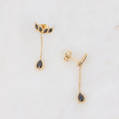 Boucles Zoé onyx