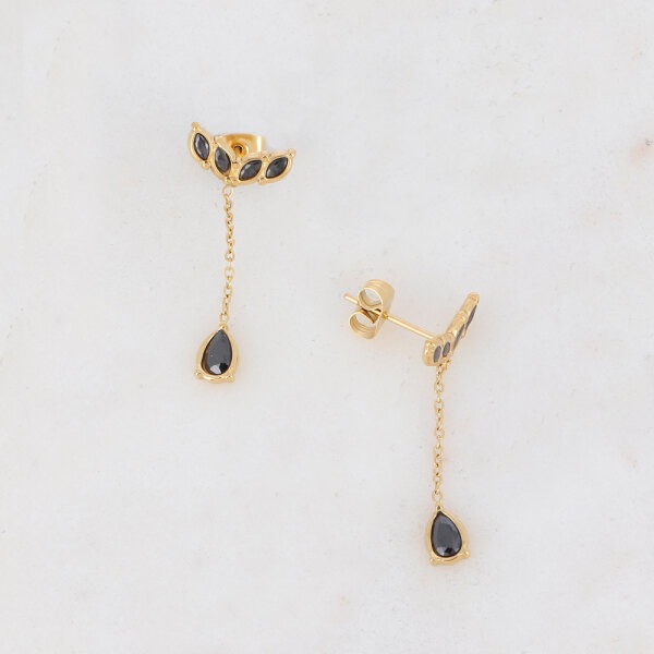Boucles Zoé onyx