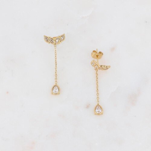 Boucles Zoé strass blancs