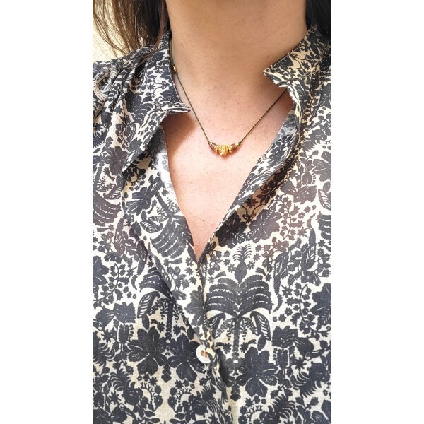 Collier Gemma kaki