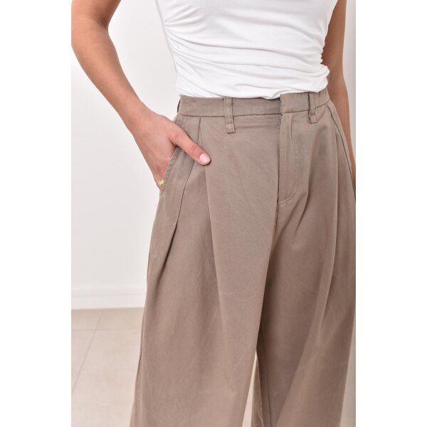 Pantalon Tencel taupe